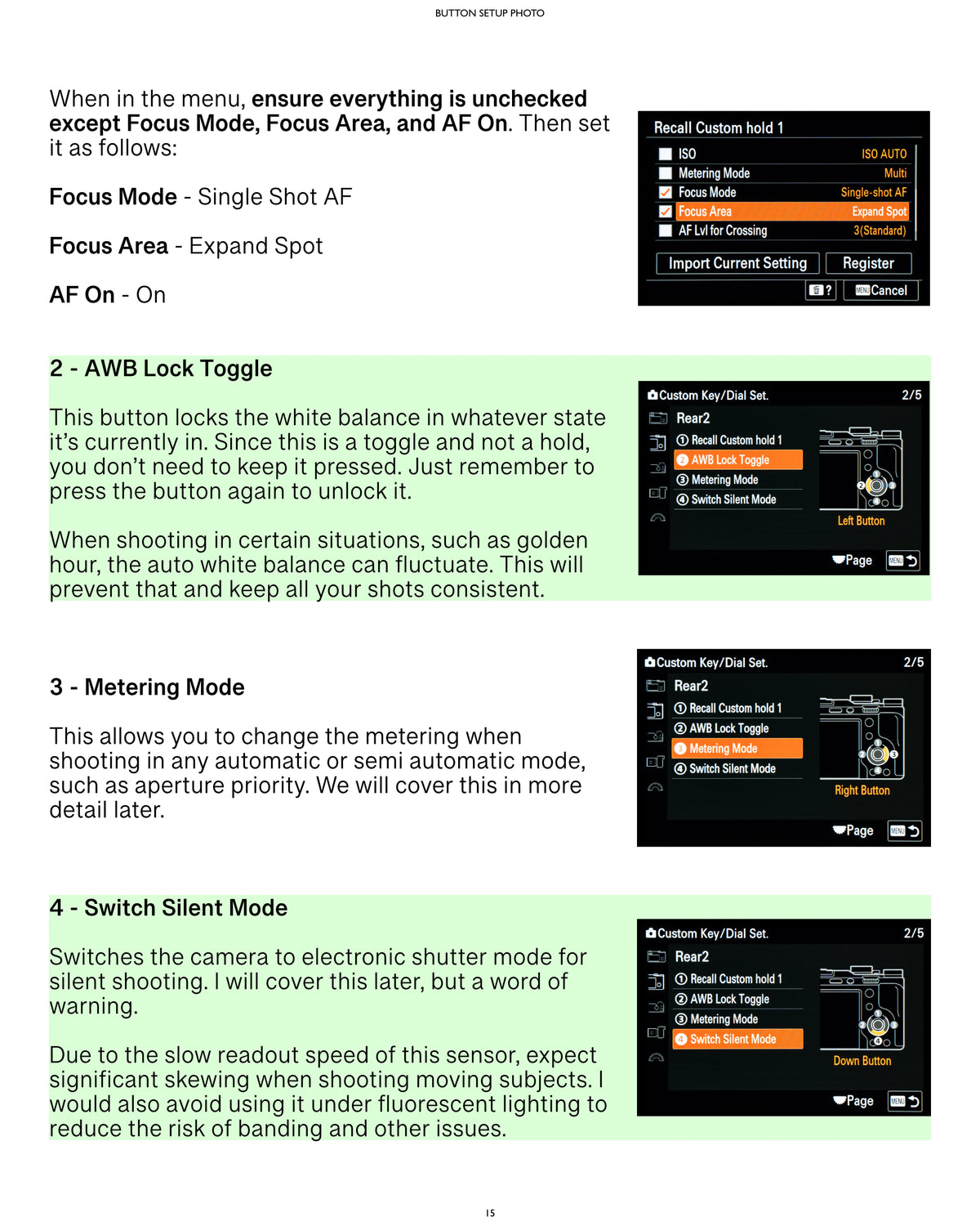 Sony A7CII / A7CR Camera Guide