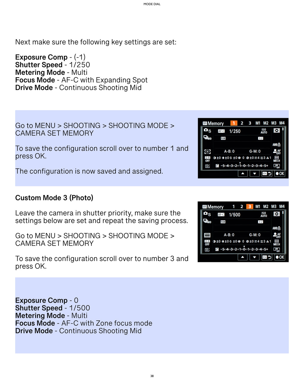 Sony A7CII / A7CR Camera Guide