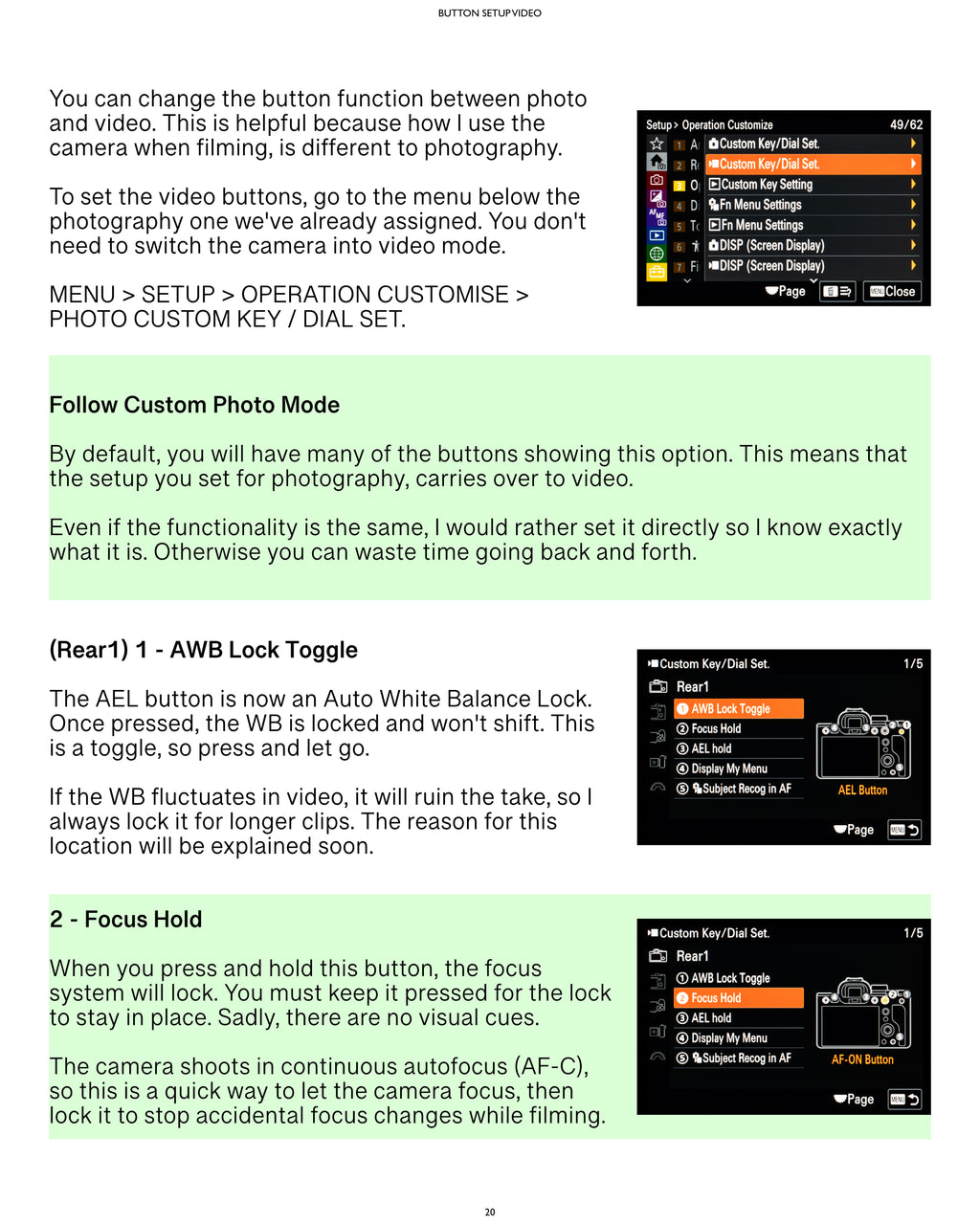 Sony A7V Camera Guide