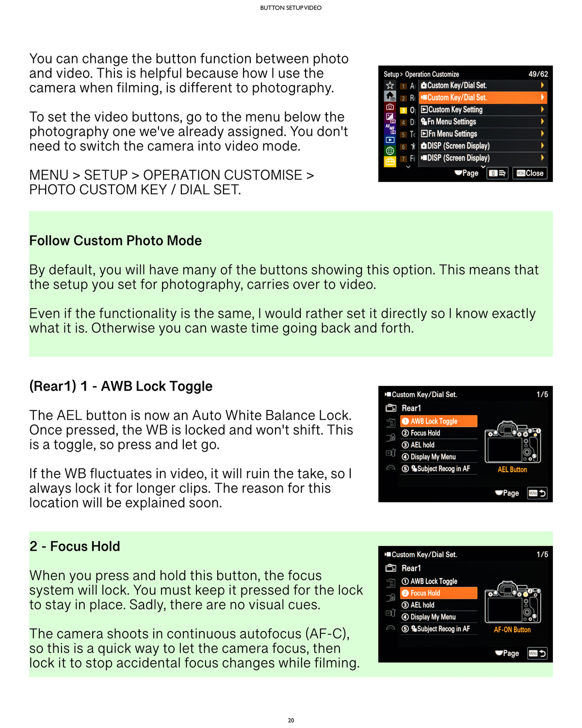 Sony A7V Camera Guide